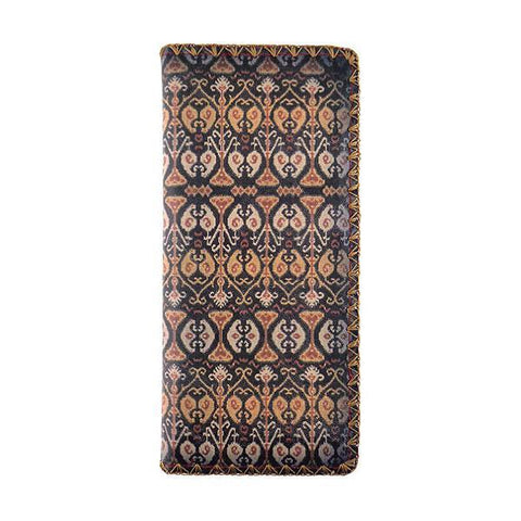 BW-IK032: Mlavi Ikat print large flat vegan wallet for online shopping