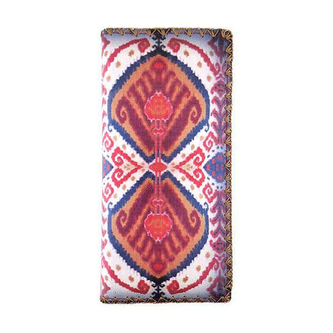 BW-IK034: Mlavi Ikat print large flat vegan wallet for online shopping