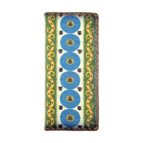 BW-IK035: Mlavi Ikat print large flat vegan wallet for online shopping