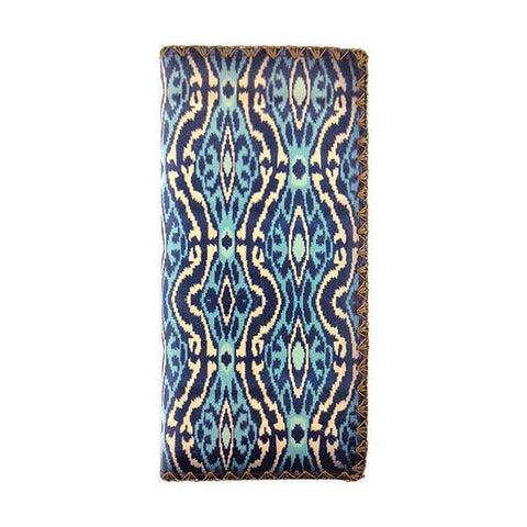 BW-IK036: Mlavi Ikat print large flat vegan wallet for online shopping