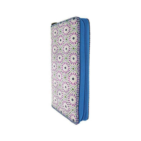 Mlavi Moroccan pattern print vegan large wristlet wallet made with Eco-friendly vegan materials for everyday use, travel & as a gift for family & friends. Wholesale at www.mlavi.com