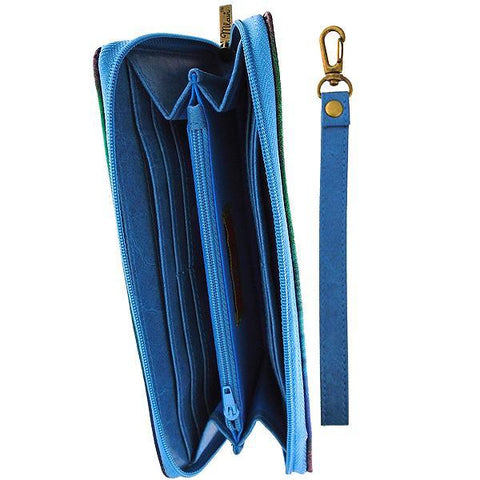 Mlavi Eco-friendly vegan whimsical mermaid with pearl large wristlet wallet for everyday use, travel & a wonderful gift idea.  Wholesale at www.mlavi.com