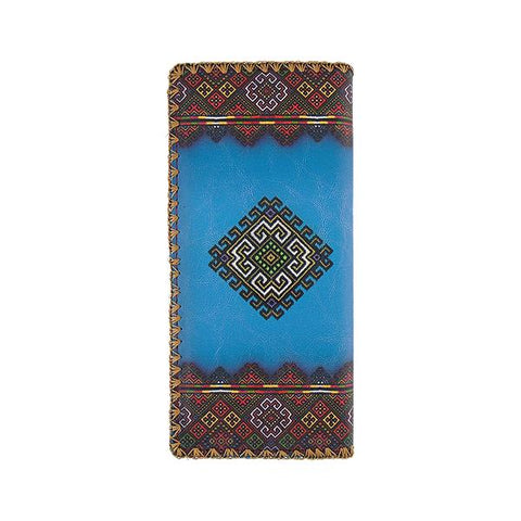 Mlavi Ukrainian embroidery pattern vegan large flat wallet