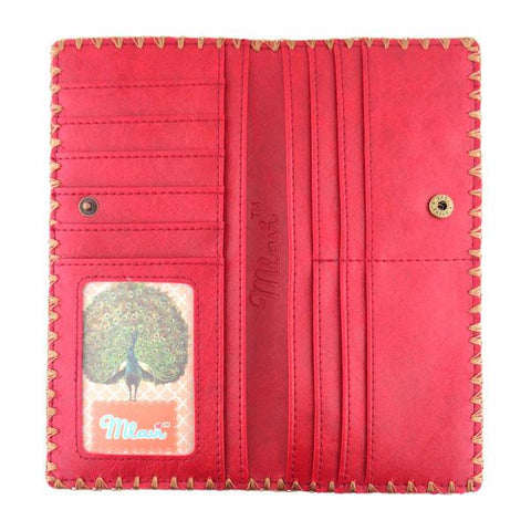 Mlavi studio magnolia flower print vegan large flat wallet made with Eco-friendly & cruelty free vegan materials. Great for everyday use or as gift for family & friends. Wholesale at www.mlavi.com to gift shop, clothing & fashion accessories boutiques, book stores in Canada, USA & worldwide.