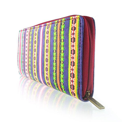 Eco-friendly, cruelty-free, ethically made large wristlet wallet with Peruvian textile pattern print by Mlavi Studio. It's great for everyday use, travel or as gift for family and friends. Wholesale at www.mlavi.com to gift shop, clothing & fashion accessories boutiques, book stores worldwide.