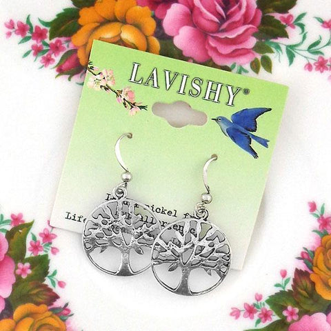 Shop LAVISHY handmade cutout tree of life pendant earrings made with recycled materials. They are unique, fun, Eco-friendly & affordable. Wholesale available at www.lavishy.com for gift shop, boutique & corporate buyer.