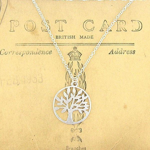 Shop LAVISHY handmade cutout tree of life pendant necklace made with recycled materials. They are unique, fun, Eco-friendly & affordable. Wholesale available at www.lavishy.com for gift shop, boutique & corporate buyer.