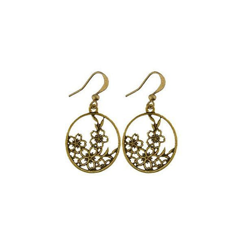Shop LAVISHY handmade cutout Cherry Blossom Flower earrings made with recycled materials. They are unique, fun, Eco-friendly & affordable. Wholesale available at www.lavishy.com for gift shop, boutique & corporate buyer.