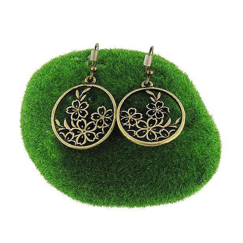 Shop LAVISHY handmade cutout Cherry Blossom Flower earrings made with recycled materials. They are unique, fun, Eco-friendly & affordable. Wholesale available at www.lavishy.com for gift shop, boutique & corporate buyer.