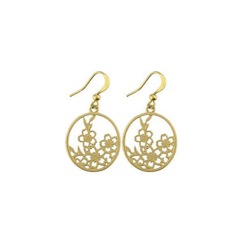 Shop LAVISHY handmade cutout Cherry Blossom Flower earrings made with recycled materials. They are unique, fun, Eco-friendly & affordable. Wholesale available at www.lavishy.com for gift shop, boutique & corporate buyer.