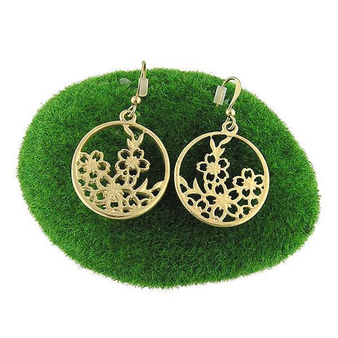 Shop LAVISHY handmade cutout Cherry Blossom Flower earrings made with recycled materials. They are unique, fun, Eco-friendly & affordable. Wholesale available at www.lavishy.com for gift shop, boutique & corporate buyer.