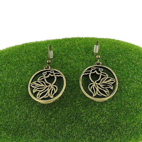 Shop LAVISHY handmade cutout gold fish pendant earrings made with recycled materials. They are unique, fun, Eco-friendly & affordable. Wholesale available at www.lavishy.com for gift shop, boutique & corporate buyer.