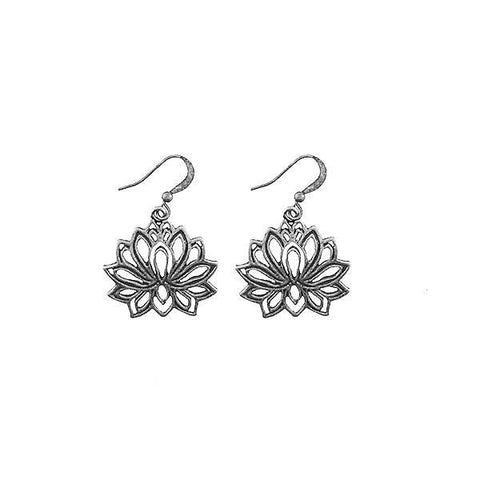 Shop LAVISHY handmade cutout lotus pendant earrings made with recycled materials. They are unique, fun, Eco-friendly & affordable. Wholesale available at www.lavishy.com for gift shop, boutique & corporate buyer.