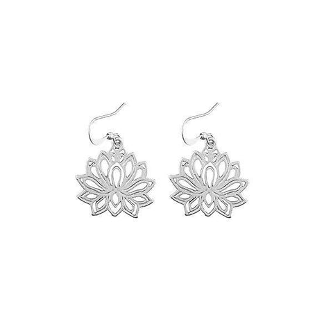 Shop LAVISHY handmade cutout lotus pendant earrings made with recycled materials. They are unique, fun, Eco-friendly & affordable. Wholesale available at www.lavishy.com for gift shop, boutique & corporate buyer.