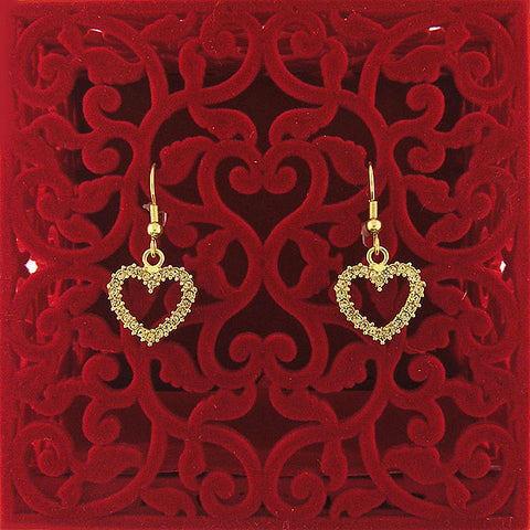Online shopping for Rhodium or 12k gold plated heart earrings with Austrian crystal accent. A great gift for you or your girlfriend, wife, co-worker, friend & family. Wholesale at www.lavishy.com with many unique & fun fashion accessories.
