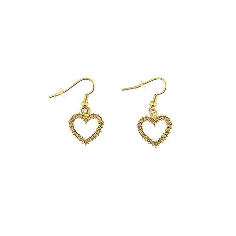 Online shopping for Rhodium or 12k gold plated heart earrings with Austrian crystal accent. A great gift for you or your girlfriend, wife, co-worker, friend & family. Wholesale at www.lavishy.com with many unique & fun fashion accessories.