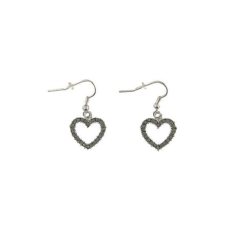 Online shopping for Rhodium or 12k gold plated heart earrings with Austrian crystal accent. A great gift for you or your girlfriend, wife, co-worker, friend & family. Wholesale at www.lavishy.com with many unique & fun fashion accessories.