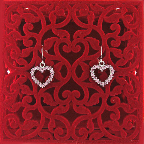 Online shopping for Rhodium or 12k gold plated heart earrings with Austrian crystal accent. A great gift for you or your girlfriend, wife, co-worker, friend & family. Wholesale at www.lavishy.com with many unique & fun fashion accessories.