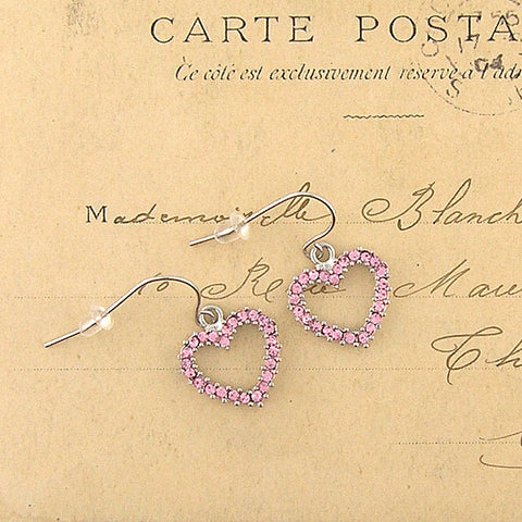Online shopping for Rhodium or 12k gold plated heart earrings with Austrian crystal accent. A great gift for you or your girlfriend, wife, co-worker, friend & family. Wholesale at www.lavishy.com with many unique & fun fashion accessories.