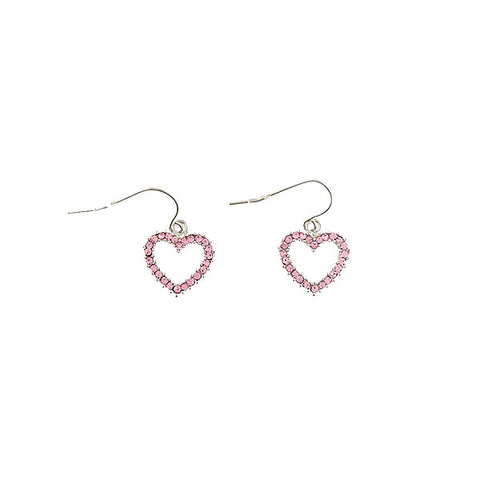 Online shopping for Rhodium or 12k gold plated heart earrings with Austrian crystal accent. A great gift for you or your girlfriend, wife, co-worker, friend & family. Wholesale at www.lavishy.com with many unique & fun fashion accessories.
