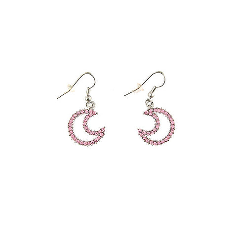 Online shopping for Rhodium or 12k gold plated moon earrings with Austrian crystal accent. A great gift for you or your girlfriend, wife, co-worker, friend & family. Wholesale at www.lavishy.com with many unique & fun fashion accessories.