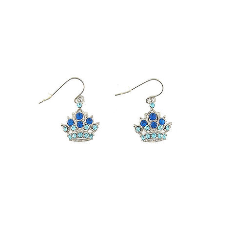 Online shopping for Rhodium or 12k gold plated crown earrings with Austrian crystal accent. A great gift for you or your girlfriend, wife, co-worker, friend & family. Wholesale at www.lavishy.com with many unique & fun fashion accessories.