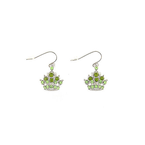 Online shopping for Rhodium or 12k gold plated crown earrings with Austrian crystal accent. A great gift for you or your girlfriend, wife, co-worker, friend & family. Wholesale at www.lavishy.com with many unique & fun fashion accessories.