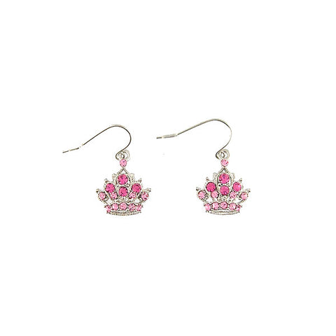 Online shopping for Rhodium or 12k gold plated crown earrings with Austrian crystal accent. A great gift for you or your girlfriend, wife, co-worker, friend & family. Wholesale at www.lavishy.com with many unique & fun fashion accessories.