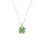 Online shopping for rhodium plated four leaf clover pendant necklace with Austrian crystal accent. A great gift for you or your girlfriend, wife, co-worker, friend & family. Wholesale available at www.lavishy.com with many unique & fun fashion accessories.