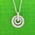 Online shopping for rhodium plated crystal studded double circle pendant necklace. A great gift for you or your girlfriend, wife, co-worker, friend & family. Wholesale available at www.lavishy.com with many unique & fun fashion accessories.