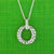 Online shopping for rhodium plated crystal studded double circle pendant necklace. A great gift for you or your girlfriend, wife, co-worker, friend & family. Wholesale available at www.lavishy.com with many unique & fun fashion accessories.