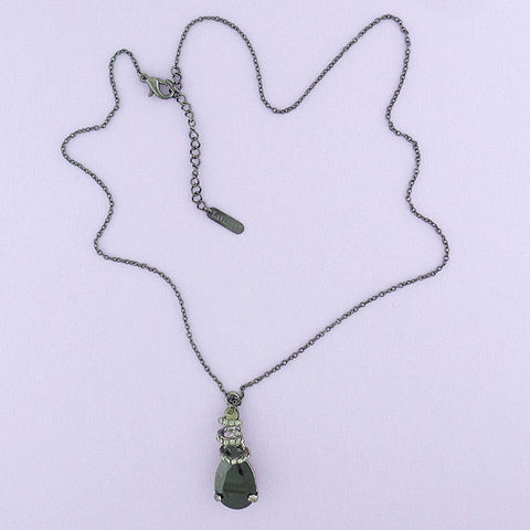 Online shopping for rhodium plated tear drop pendant necklace with Austrian crystal & cubic zirconia. A great gift for you or your girlfriend, wife, co-worker, friend & family. Wholesale available at www.lavishy.com with many unique & fun fashion accessories.