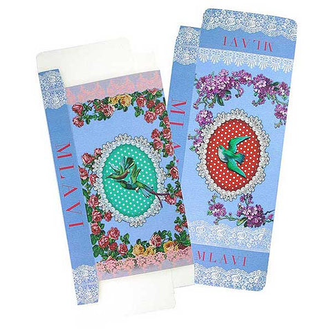 Mlavi large vegan flat wallet with whimsical & exotic Ikat pattern print & framed with decorative stitches around the edge made with cruelty-free Eco-friendly faux/vegan materials. This bohemian chic vegan wallet is fun & functional for everyday use or as gift for your family & friends who appreciate fashion accessories that makes bold statement especially for those who embrace vegan life style. 