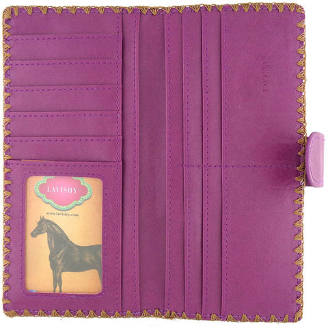 LAVISHY Eco-friendly, ethically made, cruelty free embroidered large flat wallet for women features goldfish embroidery motif. Wholesale at www.lavishy.com for retailers like gift shop, clothing & fashion accessories boutique & book store worldwide since 2001.