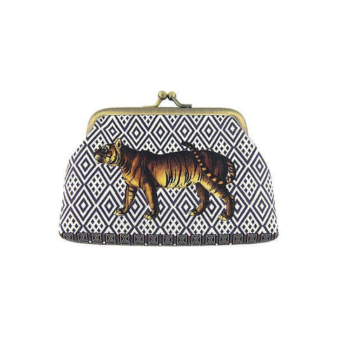 Eco-friendly, cruelty-free, ethically made vegan kiss lock frame coin purse with vintage style deer print by Mlavi Studio. It's great for everyday use or as gift for animal loving family and friends. Wholesale at www.mlavi.com to gift shop, clothing & fashion accessories boutiques, book stores.
