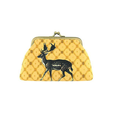 Eco-friendly, cruelty-free, ethically made vegan kiss lock frame coin purse with vintage style fox print by Mlavi Studio. It's great for everyday use or as gift for animal loving family and friends. Wholesale at www.mlavi.com to gift shop, clothing & fashion accessories boutiques, book stores.