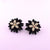 Shop black flower stud earrings with rhinestone accent. A beautiful gift for you or your friends and family. They come with FREE LAVISHY gift box to make gift giving easy and fun!