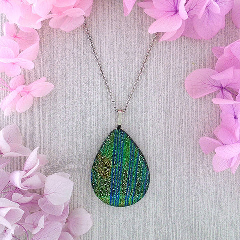 Online shopping for handmade glass pendant necklace designed and handmade by LAVISHY in Toronto Canada. It will add lovely colors to your outfit.