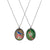 Online shopping for LAVISHY unique, beautiful & affordable vintage style reversible pendant necklace with bird on mushroom & morning of glory flower print. A great gift for you or your girlfriend, wife, co-worker, friend & family. Wholesale available at www.lavishy.com with many unique & fun fashion accessories.