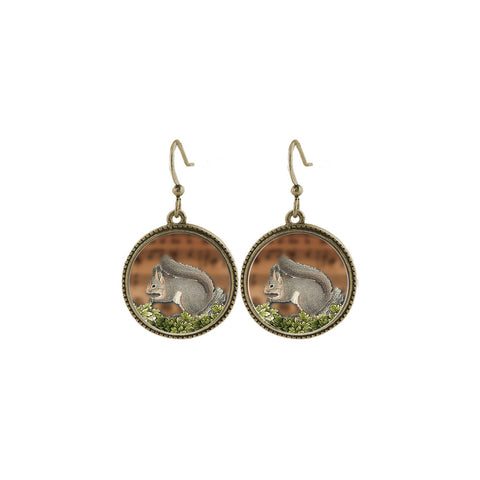 LAVISHY vintage style handmade squirrel earrings