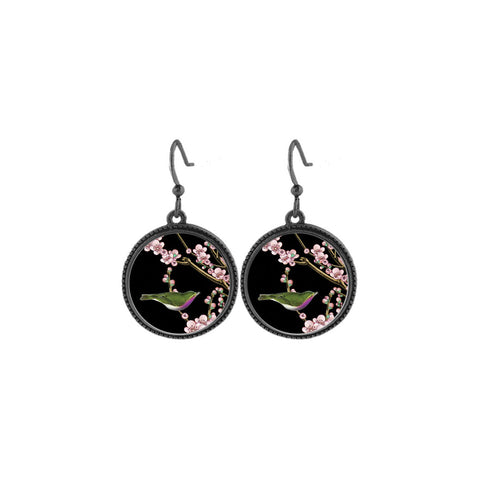 LAVISHY vintage style handmade bird & flower earrings