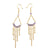 handmade amethyst beads gold filled chandelier earrings