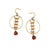 handmade carnelian beads gold filled earrings